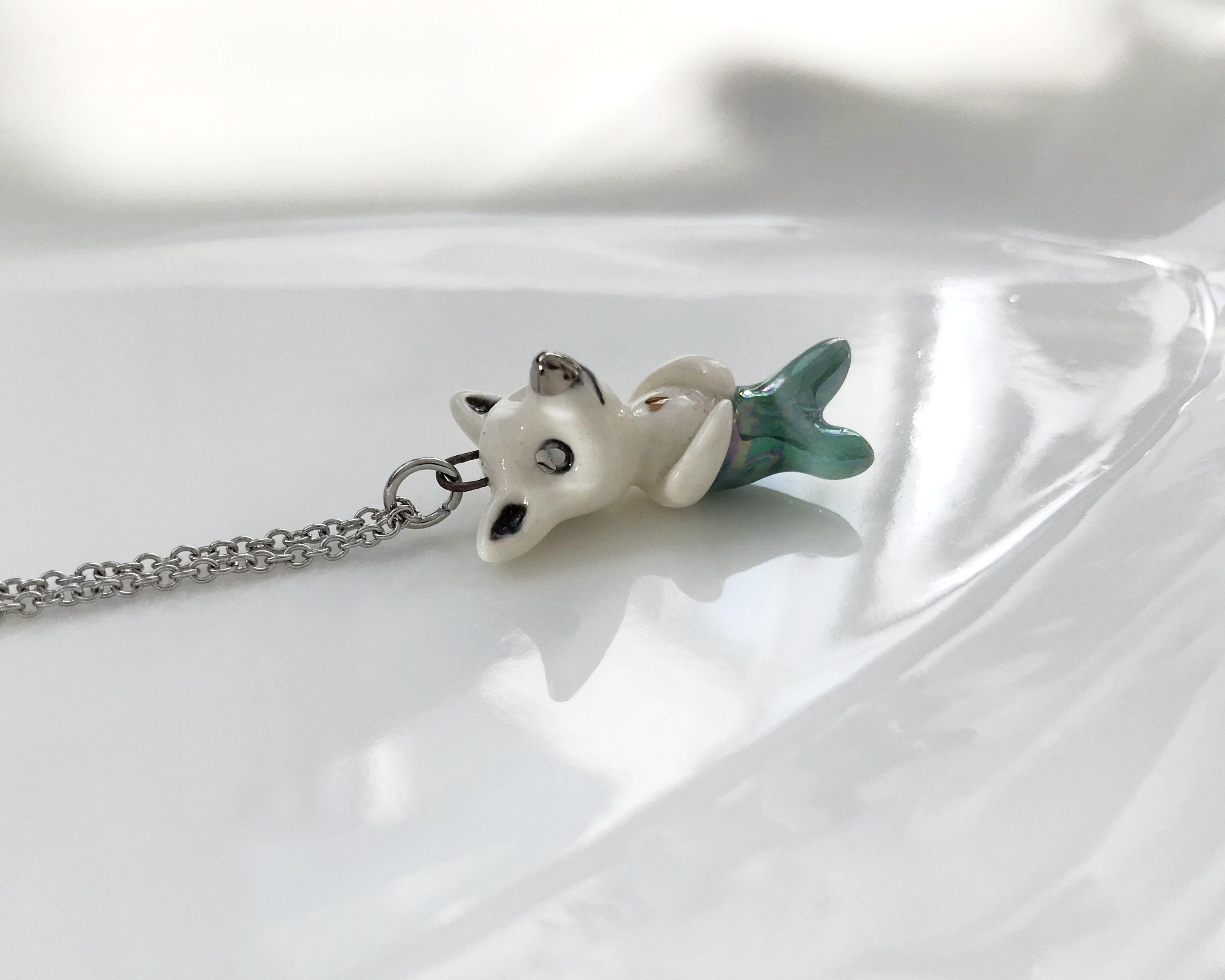 Collana Con Ciondolo Volpe In Acciaio Inossidabile Placcato Oro - Ipoallergenica, Regalo Per Donne E Ragazze (Lunghezza 50+7cm)