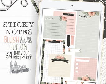 Lovely flowers,spring Floral Digital sticky notes for use with digital planner/journal on your tablet or iPad