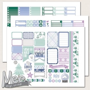 December Planner Stickers,happy Planner Printable Stickers,winter ...