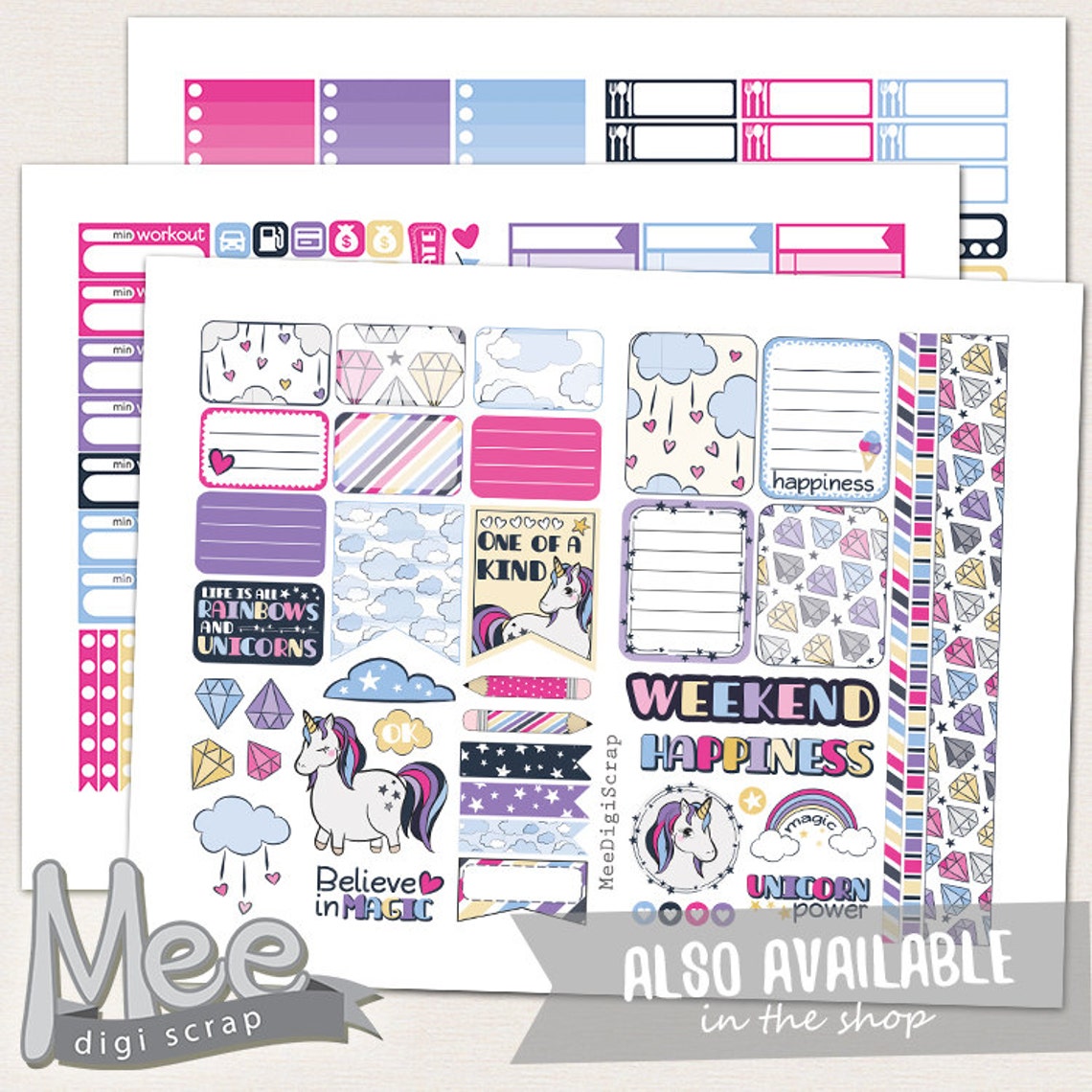 Date Cover Planner Stickers Printablecountdown Planner Etsy Canada