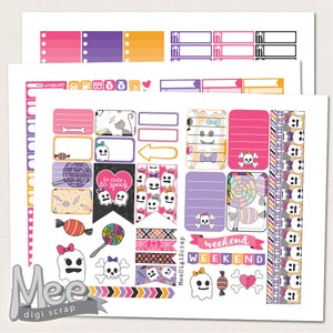 halloween stickersthe happy planner size printable etsy