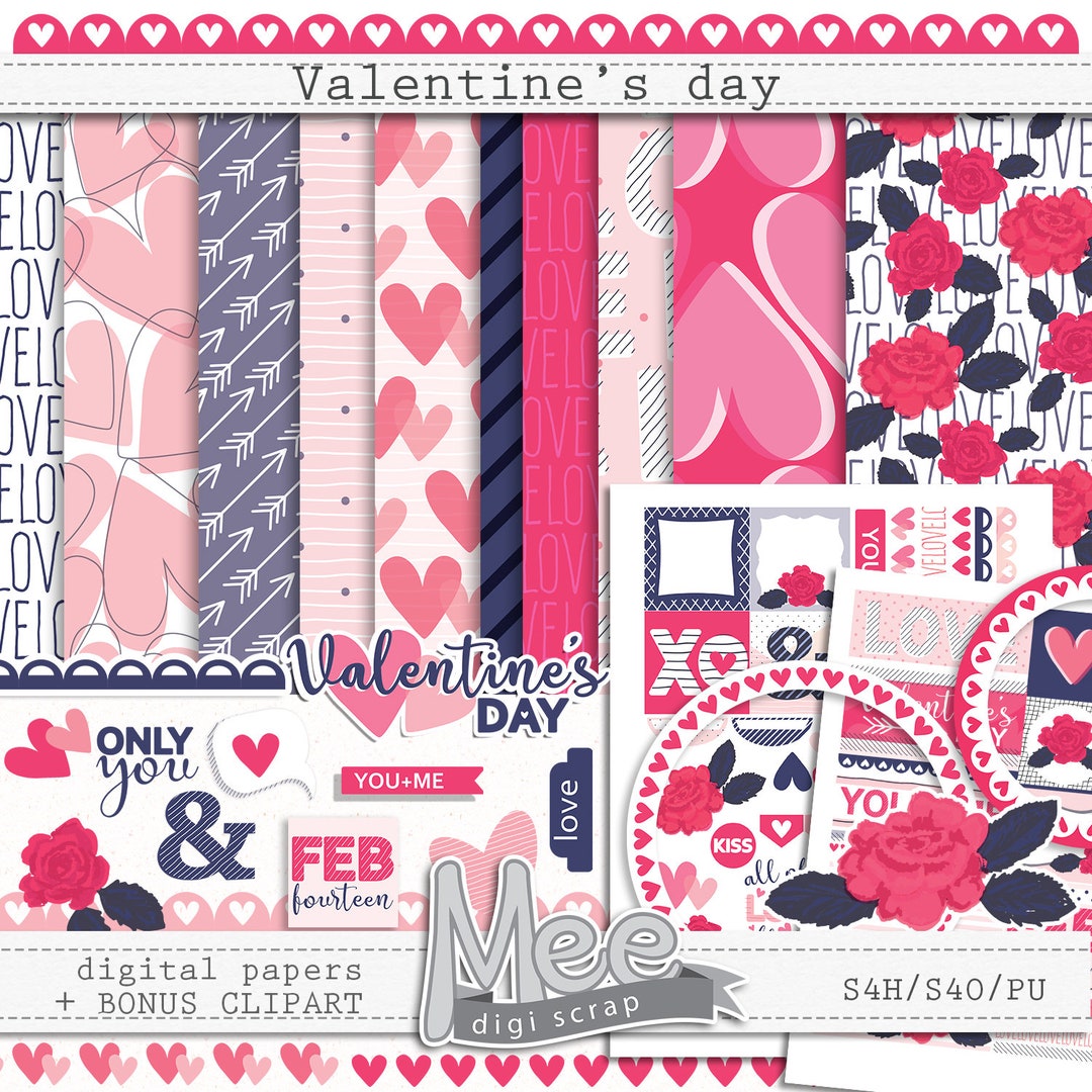 Valentines Pink Rose Vintage Sticker Book Digital Download,sticker