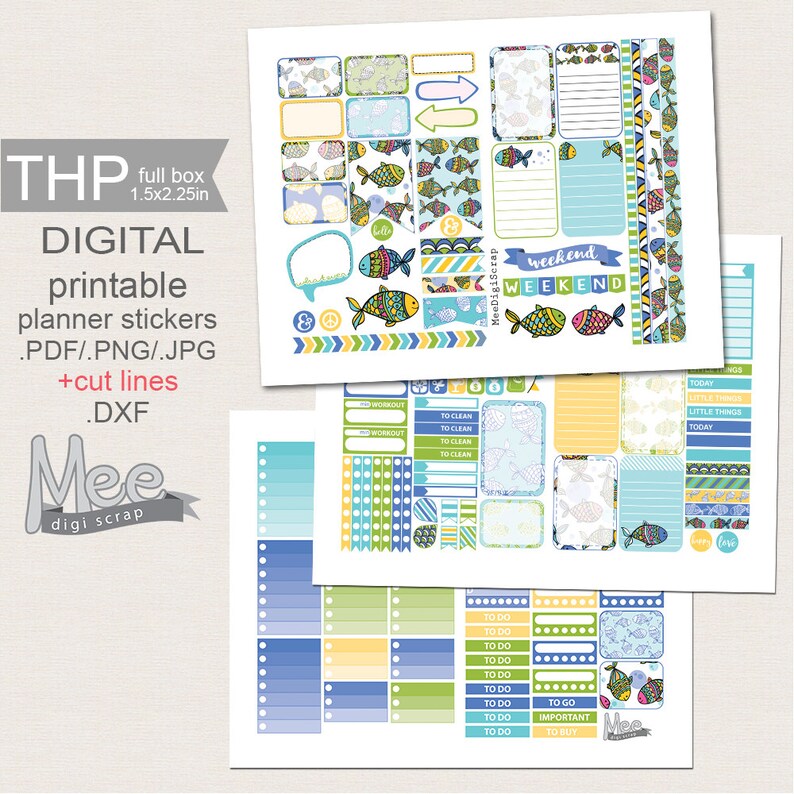 Summer Printable Planner Stickers for Mambi/the Happy - Etsy