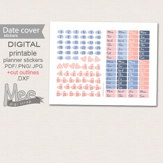 Christmas date cover stickersChristmas countdown Printable planner stickersMonthly date coversMini Date CoversPersonal Planner Stickers