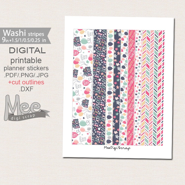 PINK WASHI TAPE, Printable Pink Washi, Printable Masking Tape, Summer Washi  Printable, Spring Washi Printable, Pattern Washi Tape 