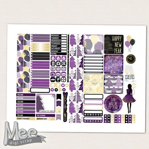 Printable Planner Stickers new Year Planner Stickers for Use - Etsy