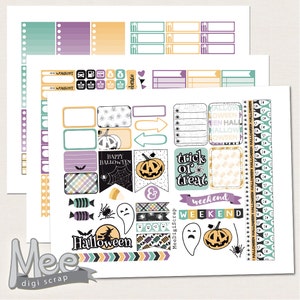 Halloween planner stickers,EClp printable planner stickers,weekly sticker kit,Halloween planner kit,October stickers,DIY planner printable