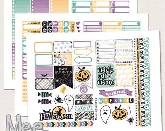 Halloween planner stickers,EClp printable planner stickers,weekly sticker kit,Halloween planner kit,October stickers,DIY planner printable