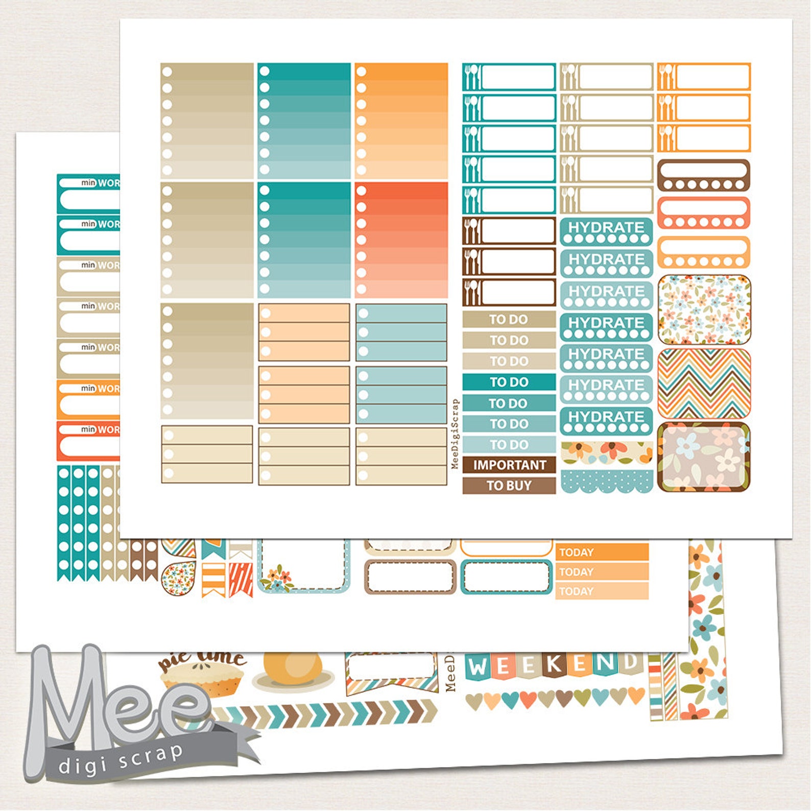 November Stickersthanksgiving Stickersprintable Planner - Etsy