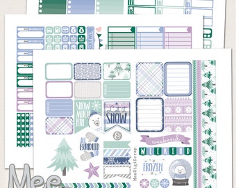 December Winter Planner Stickers: Weekly Kit (PDF)