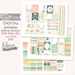 Sweet Boho Girl PRINTABLE planner stickers,Flower planner stickers,Shabby chic floral,mint blush gold ,EClp sticker kit,spring stickers 
