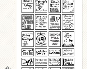 planner printable stickers black white etsy norway
