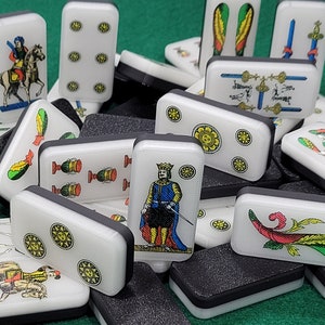 Italian Playing Card Dominoes, Vintage Napoletan Card Art From Italy ...