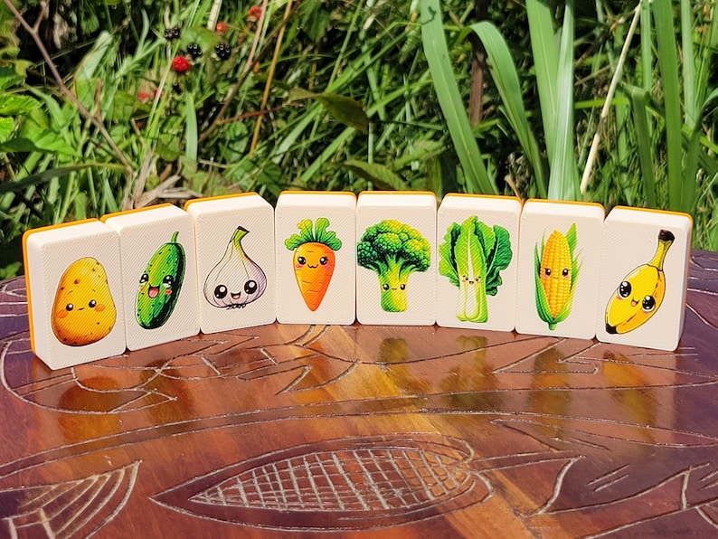 Fruit & Veggie Mahjong Tile Game: Seaside Escape, Made in USA image 8
