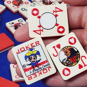 Poker Playing Card Tiles: Two-Tone Plastic Card Deck, Made in USA