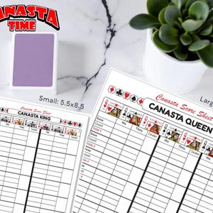 Personalized Canasta Score Pad: 50 Custom Score Sheets