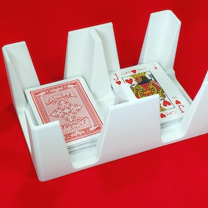 Six-Deck Playing Card Tray: US Made caddy keeps Draw/Discard Piles Organized