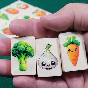 Fruit & Veggie Mahjong Tile Game: Seaside Escape, Made in USA