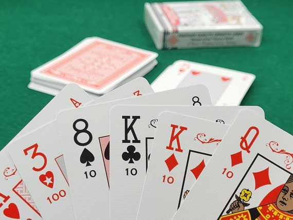Canasta Clasico Playing Card Double Deck Set Deluxe Edition 5 Includes 2 Single Deck of Cards That Show Point Values to Help Keep Score Etsy