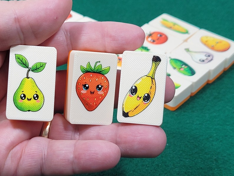 Fruit & Veggie Mahjong Tile Game: Seaside Escape, Made in USA image 4