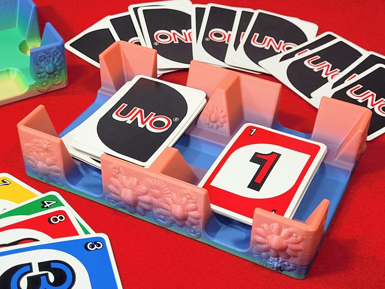 Rainbow Flora Premium Card Tray With Flower Design Cardian Cardholder