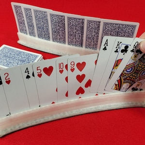 Curved Plastic Playing Card Holder Set: US Made Game Accessory