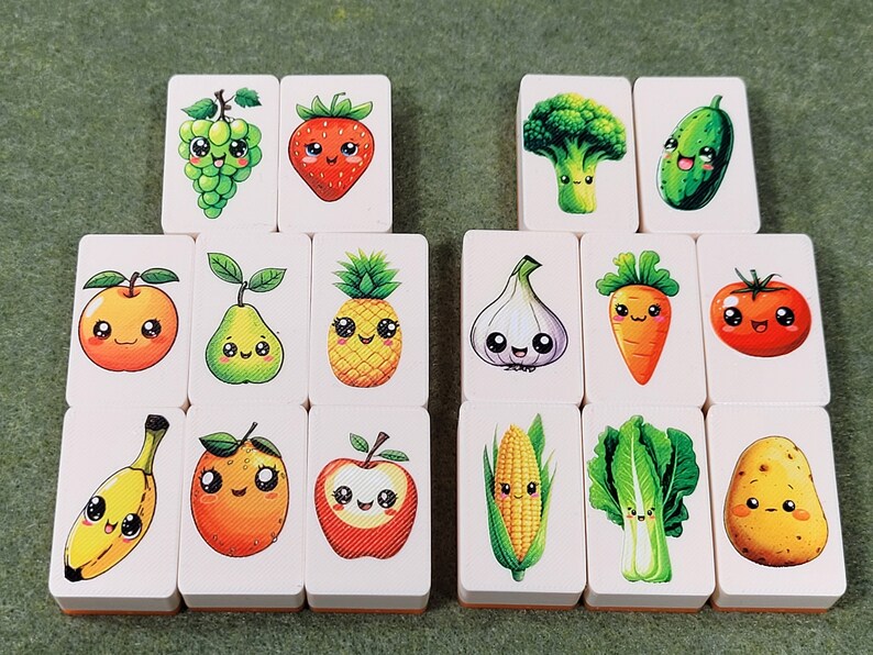 Fruit & Veggie Mahjong Tile Game: Seaside Escape, Made in USA image 6