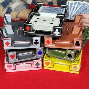 Suited Playing Card Tray: Ritzy Design, Draw & Discard Canasta and Other Card Games