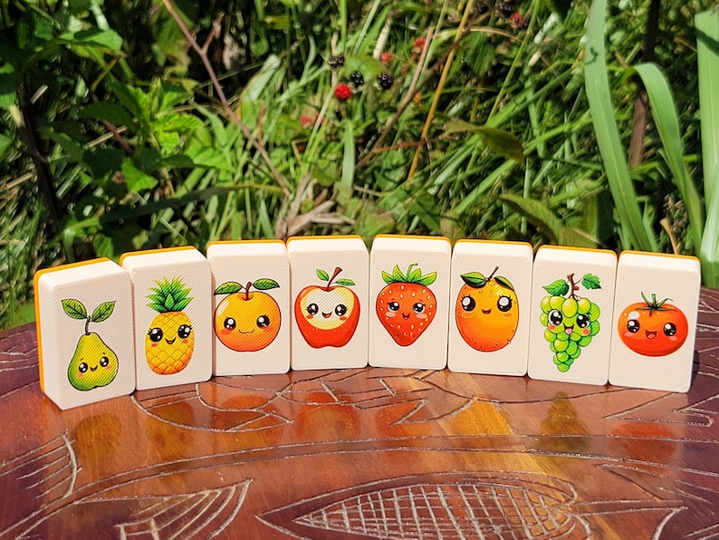 Fruit & Veggie Mahjong Tile Game: Seaside Escape, Made in USA image 7