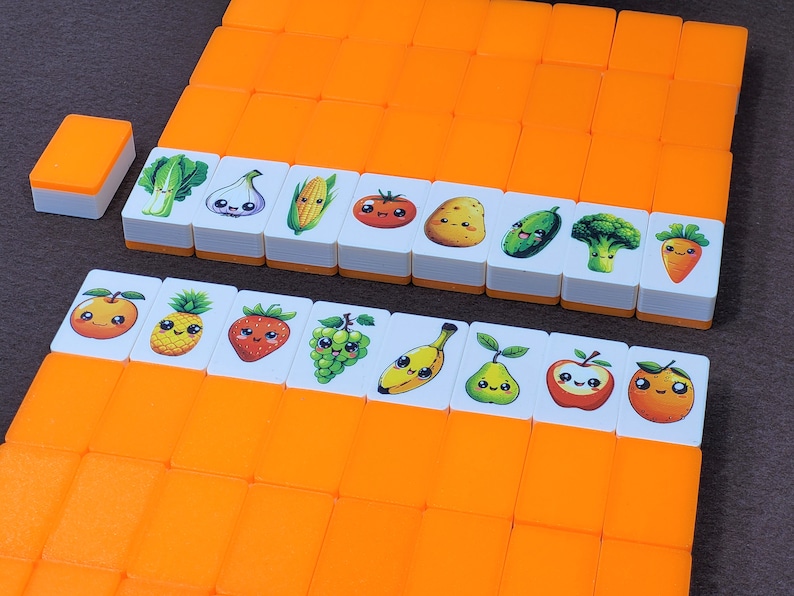 Fruit & Veggie Mahjong Tile Game: Seaside Escape, Made in USA image 5