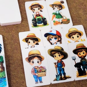 Chibi Farm Character Mahjong Tile Game: Seaside Escape, Memory Match - Made in USA bild 1