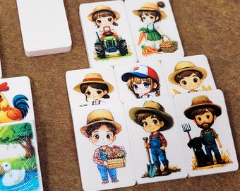 Chibi Farm Character Mahjong Tile Game: Seaside Escape, Memory Match - Made in USA