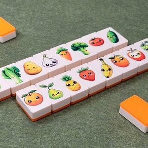 Fruit & Veggie Mahjong Tile Game: Seaside Escape, Made in USA image 2