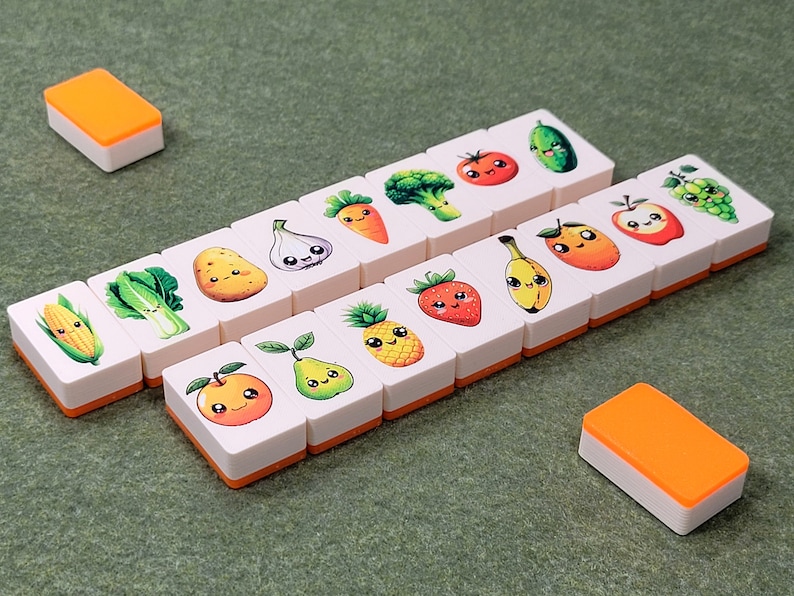 Fruit & Veggie Mahjong Tile Game: Seaside Escape, Made in USA image 2
