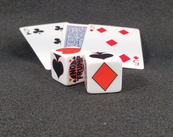 Whatabe Suited Trump Marker Dice: Set of two, 1 inch game cubes (No Trump)