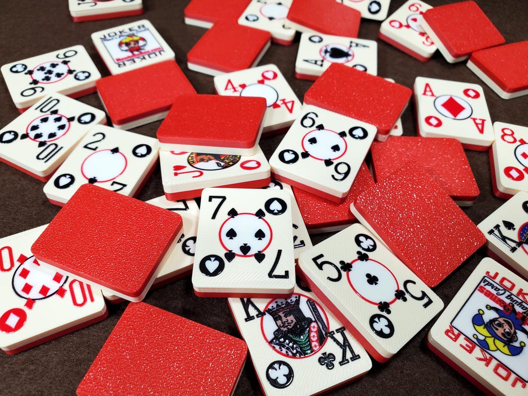 Poker Playing Card Tiles: Two-toned Plastic Card Deck, Made in USA Poker Playing Card Tiles: Two-toned Plastic Card Deck, Made in USA