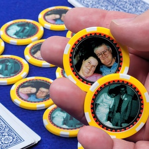 Personalized Photo Poker Chips: Custom Casino Game Gift