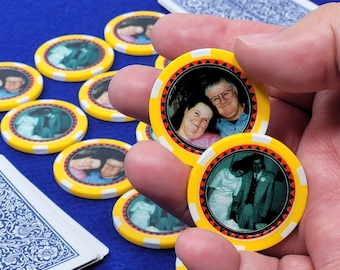 Personalized Photo Poker Chips: Custom Casino Game Gift