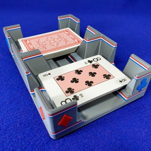 Suited Playing Card Tray: Ritzy Design, Draw & Discard Caddy