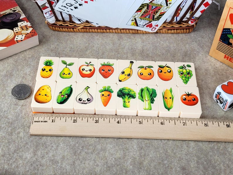Fruit & Veggie Mahjong Tile Game: Seaside Escape, Made in USA image 9