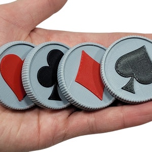 Suited Trump Marker Token Set: Plastic Card Games Indicator