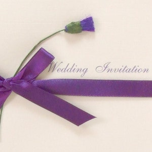 Thistle wedding invitation