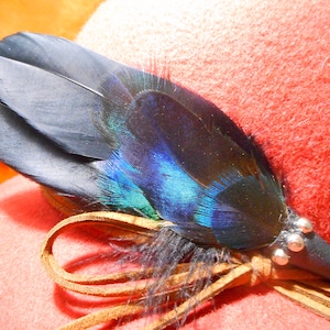 Feather Hat Pin, Boutonniere, Brooch, Boho, Western Wear, Traveling Smudge Feather