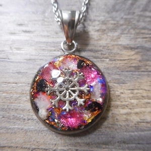 A Kiss from Heaven-Rose Quartz,Pink Tourmaline,Phenacite,Elite Shungite,Herkimer ( see list )Orgone/Organite Resin Gemstone Pendant
