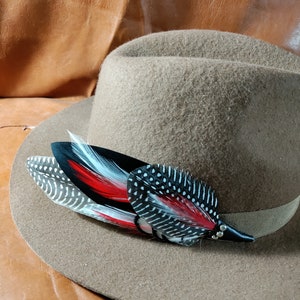 Feather Hat Pin, Boutonniere, Brooch, Boho, Western Wear, Traveling Smudge Feather