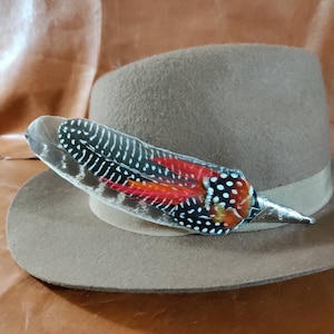 Feather Hat Pin, Boutonniere, Brooch, Boho, Western Wear, Traveling Smudge Feather