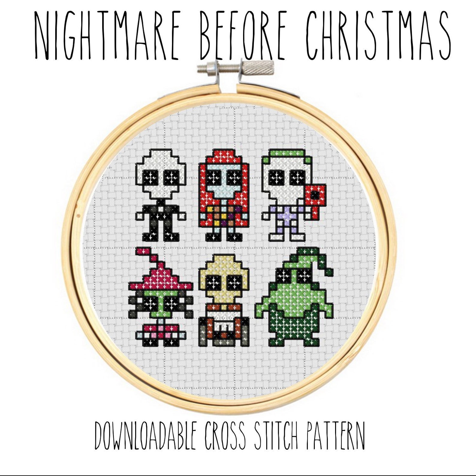 Nightmare Before Christmas CROSS STITCH PATTERN Downloadable Etsy