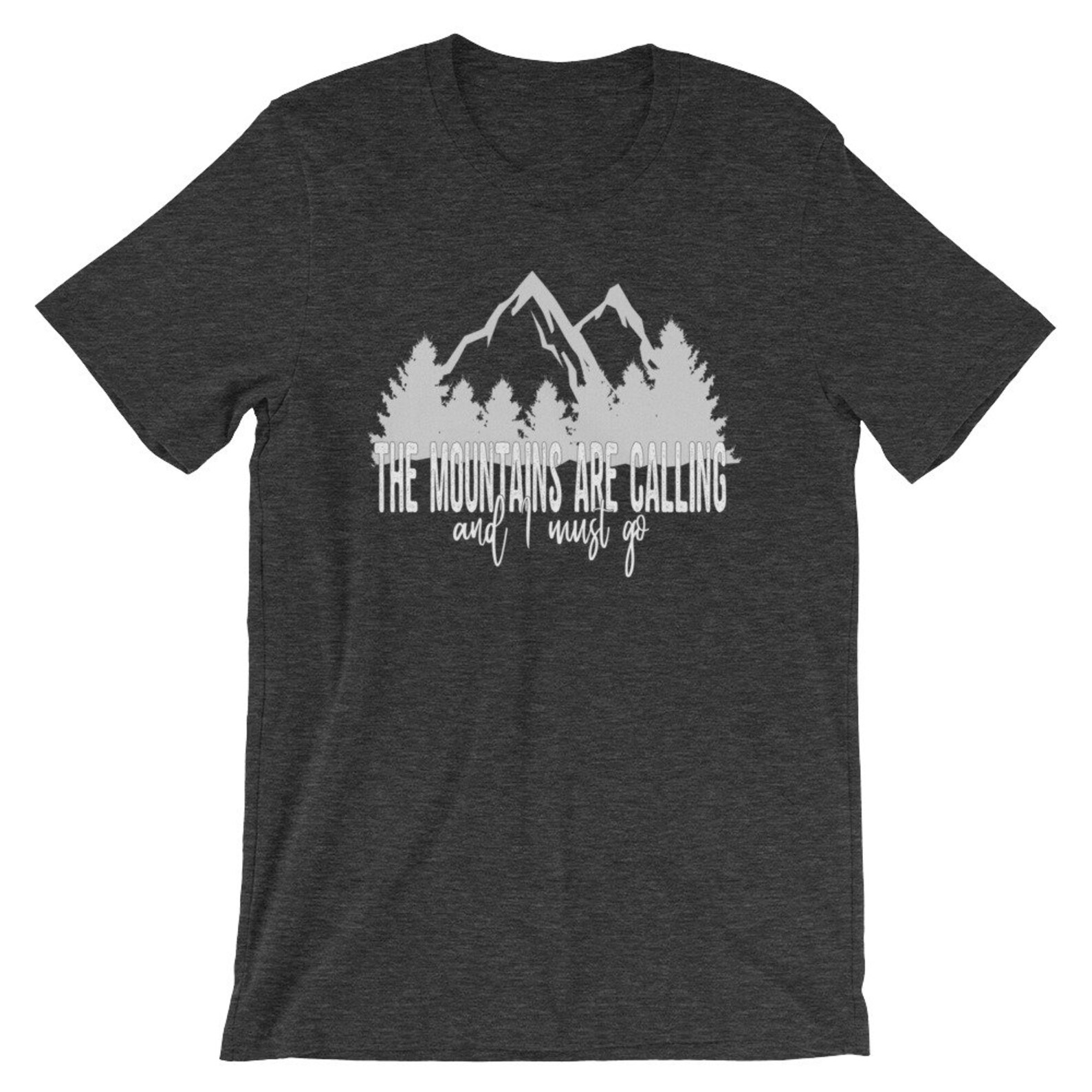 The Mountains Are Calling Graphic Tee Outdoors T-shirt - Etsy