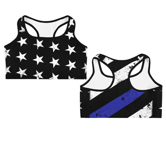 thin blue line sports bra