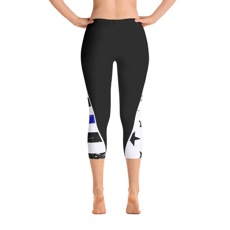 thin blue line workout leggings